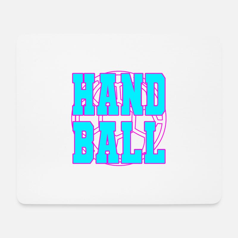 Handball Ball Handballer Spieler - Mousepad (Querformat) - Weiß