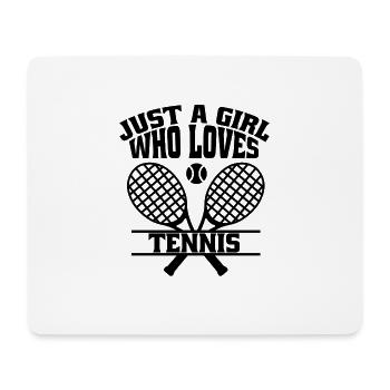 Tennis Tennis Player Woman Girls Tennis Club - Mouse Pad (horizontal) - white - Front