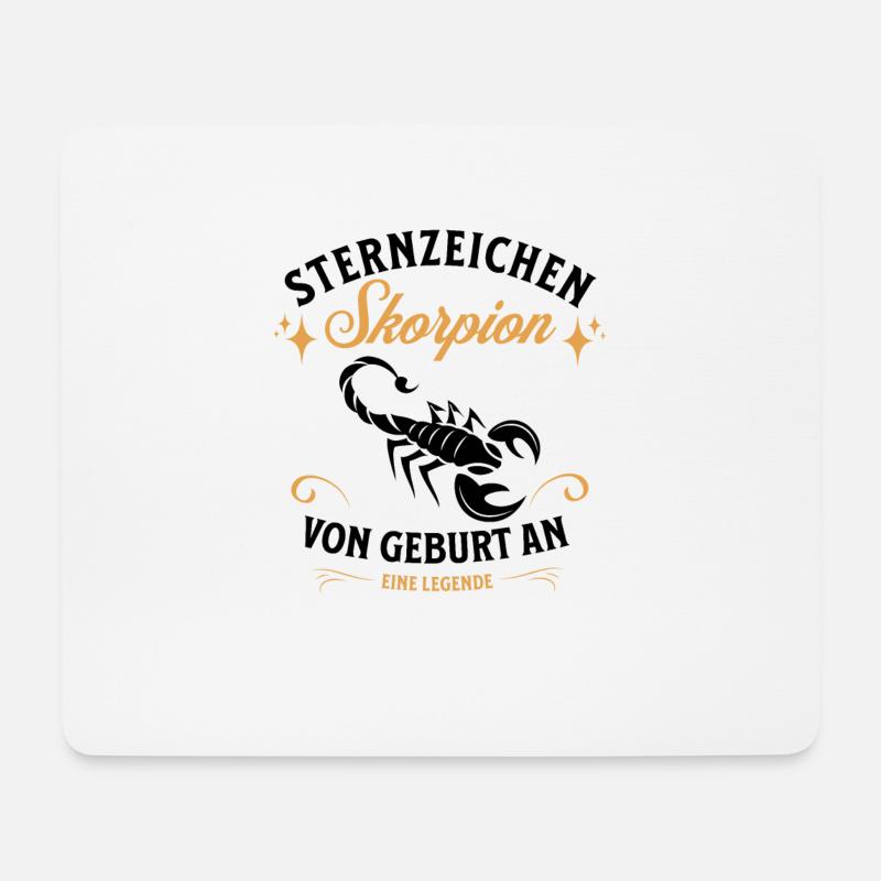 Sternzeichen Geschenke Skorpion Spruch - Mousepad (Querformat) - Weiß