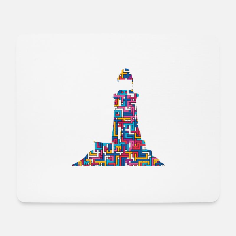 Leuchtturm Leucht Turm - Mousepad (Querformat) - Weiß