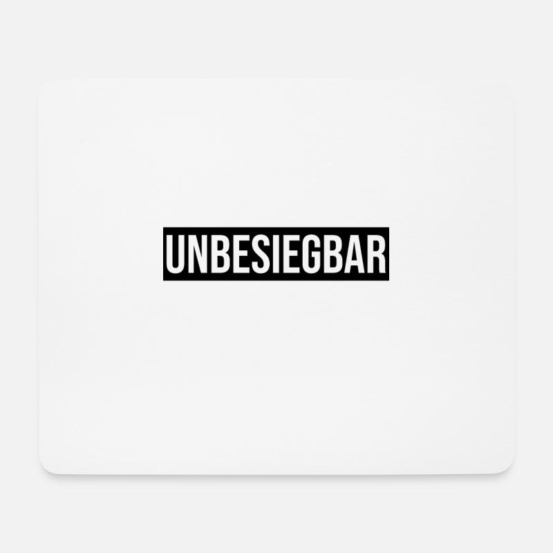 Unbesiegbar - Mousepad (Querformat) - Weiß