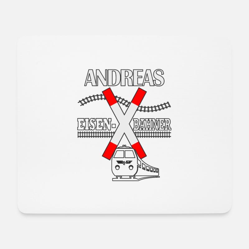 Andreas Eisenbahner Andreaskreuz - Mousepad (Querformat) - Weiß