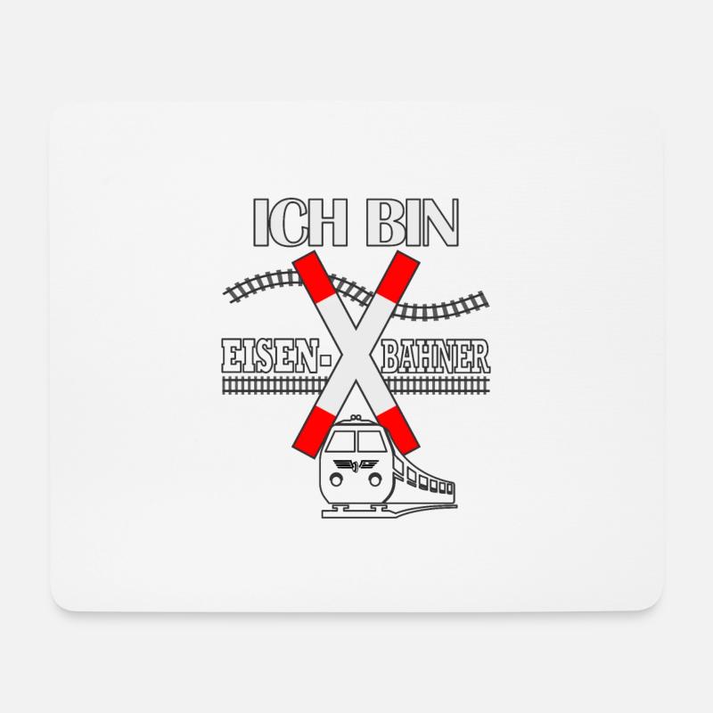 Ich bin Eisenbahner Modelleisenbahner - Mousepad (Querformat) - Weiß