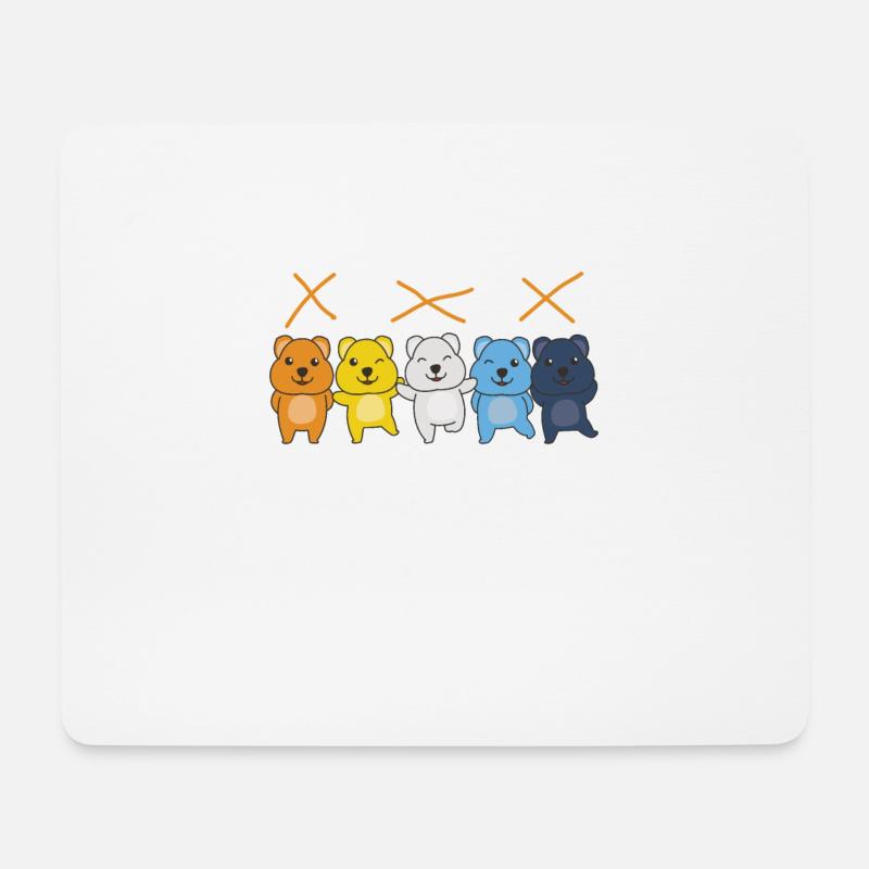 Aroace Flag Pride LGBTQ süße Quokka - Mousepad (Querformat) - Weiß