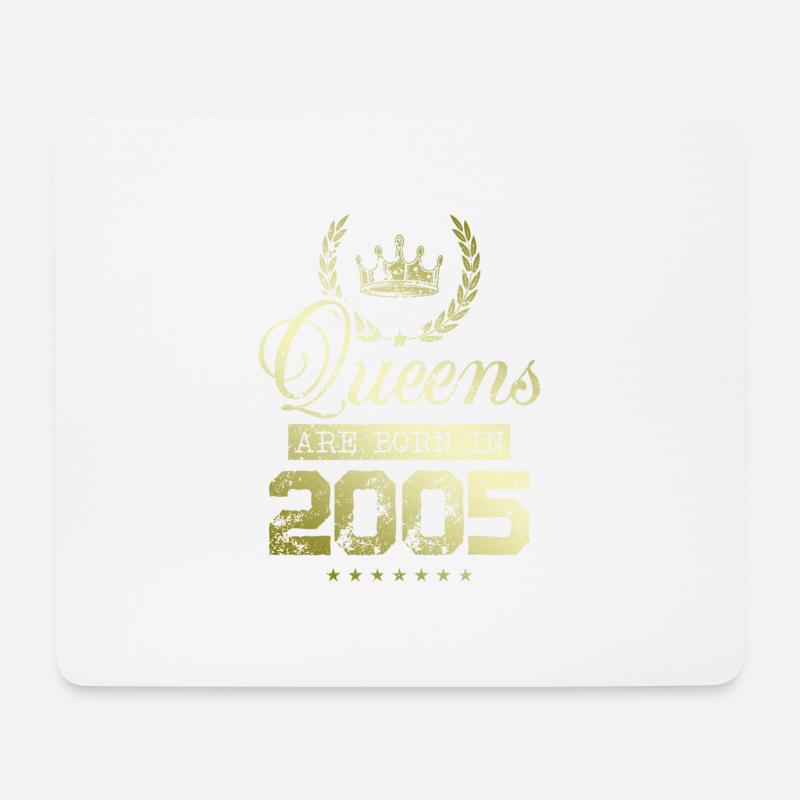 Queens born in 2005 - Mousepad (Querformat) - Weiß