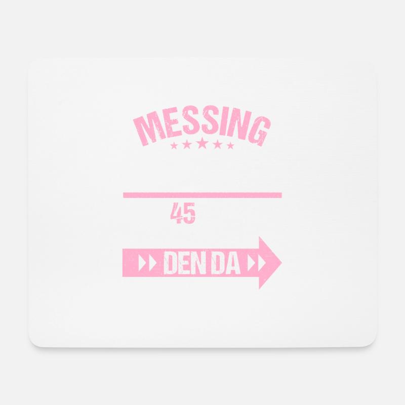 45 verheiratet Messing Hochzeit 45.Hochzeitstag - Mousepad (Querformat) - Weiß