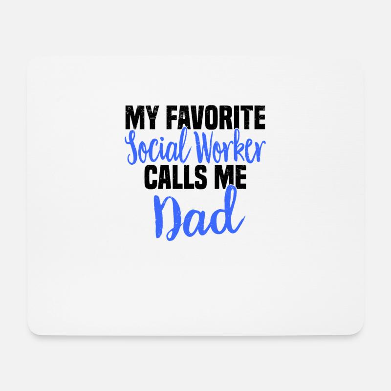 Sozialarbeit Sozialarbeiter Soziale Arbeit Papa - Mousepad (Querformat) - Weiß