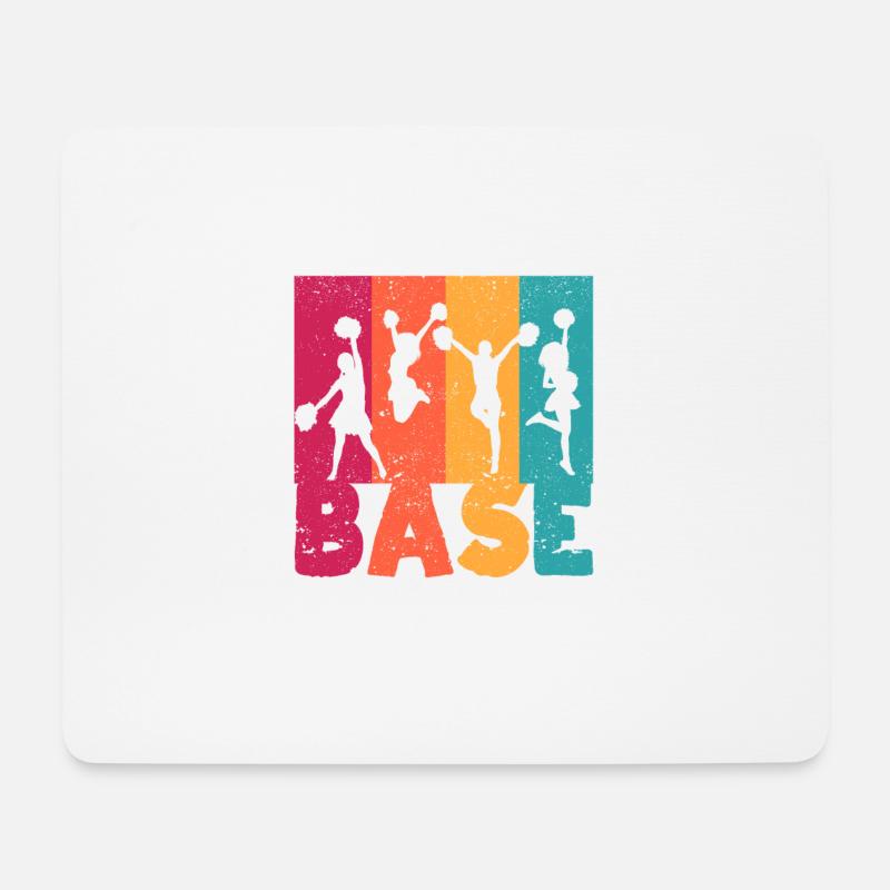 All About That Base Cheerleading Design, Cheer - Mousepad (Querformat) - Weiß