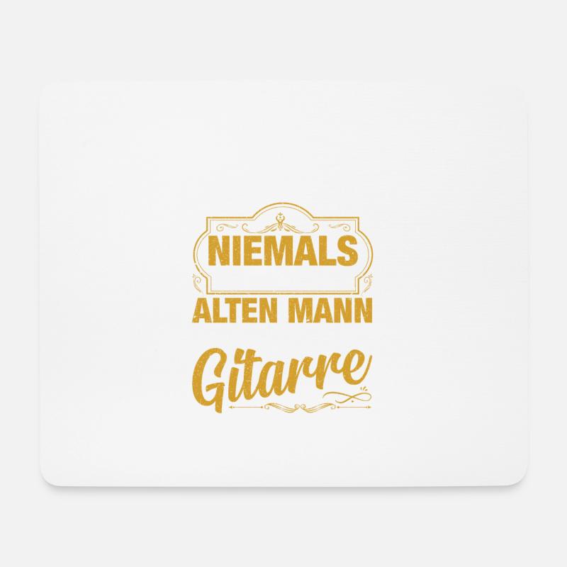 Alten Mann Mit Einer Gitarre - Mousepad (Querformat) - Weiß