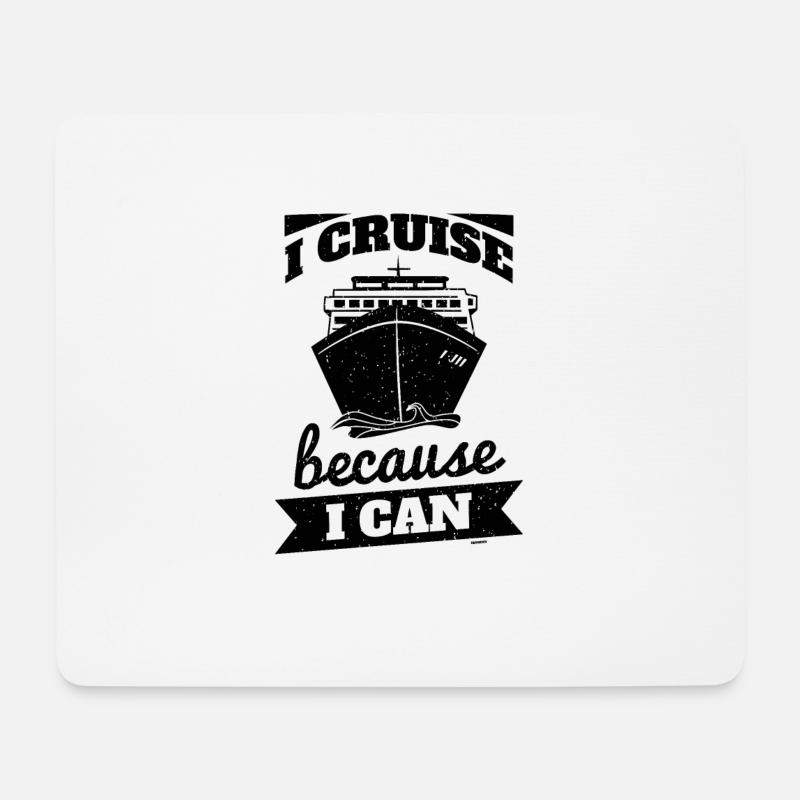 Kreuzfahrten weil ich es kann - Mousepad (Querformat) - Weiß