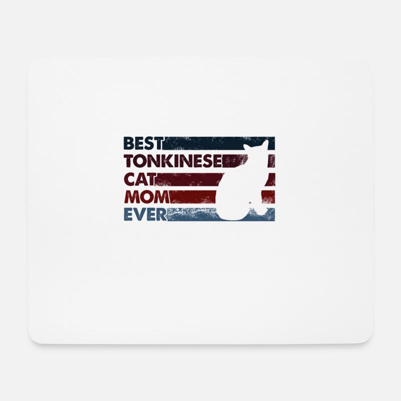 Beste Mutter Aller Zeiten - Tonnese Katze - Mousepad (Querformat) - Weiß