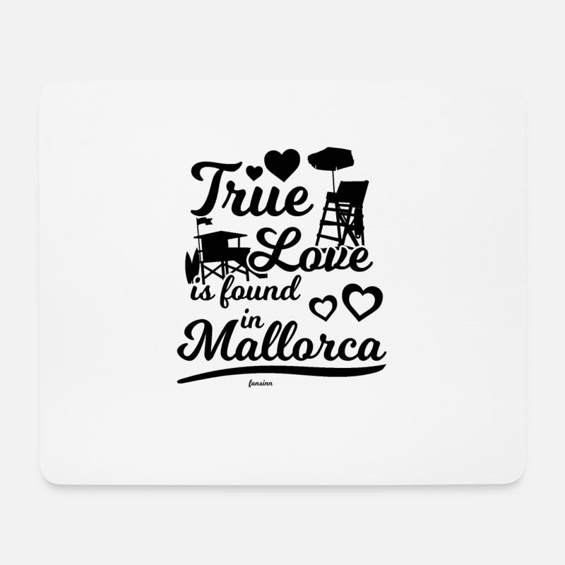 ich liebe Urlaub auf der Insel Mallorca - Mousepad (Querformat) - Weiß