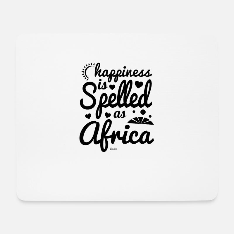 Glück in Afrika - Mousepad (Querformat) - Weiß