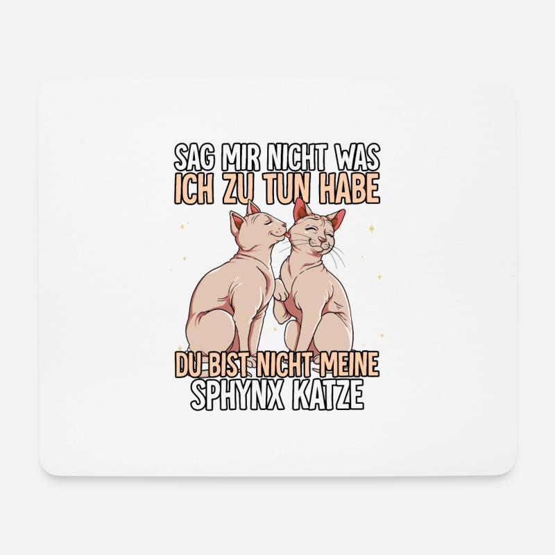 Sphynx Katze - Mousepad (Querformat) - Weiß