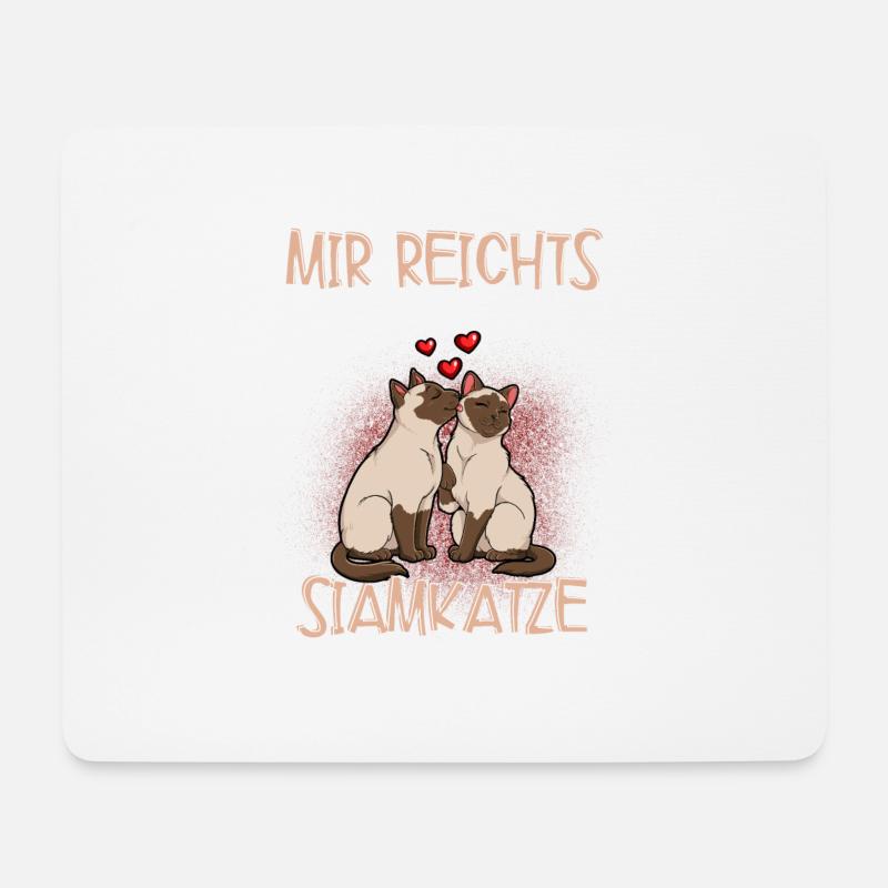 Siamkatze - Mousepad (Querformat) - Weiß