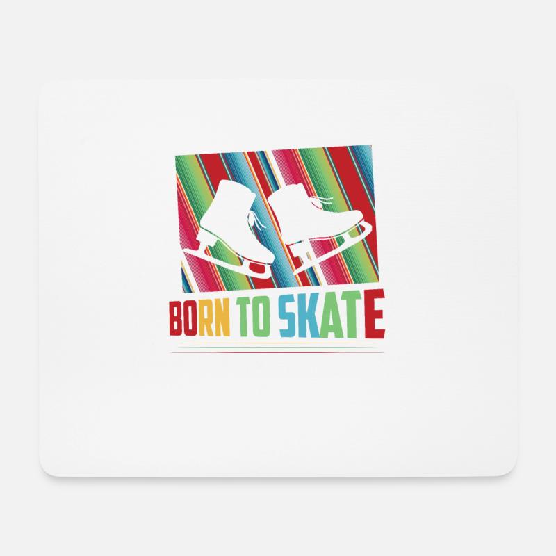 Born To Skate Skating Figure Skater - Mousepad (Querformat) - Weiß