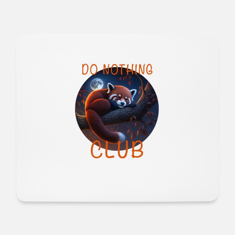 Roter Panda - Mousepad (Querformat) - Weiß