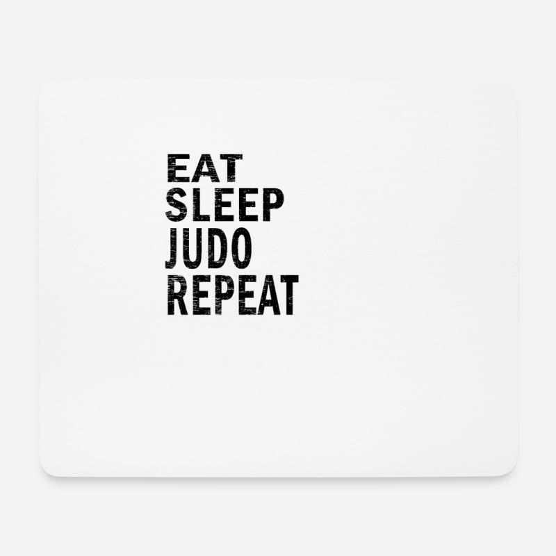Eat sleep judo repeat for judo lovers - Mousepad (Querformat) - Weiß