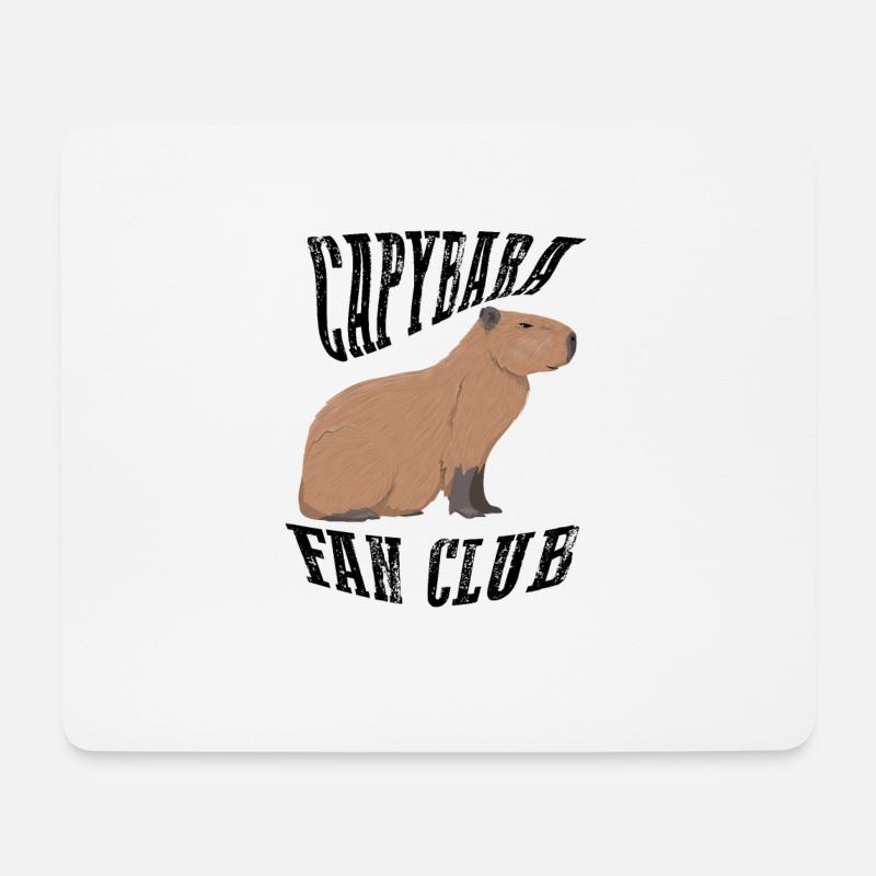 Capybara Fan Club capy - Mousepad (Querformat) - Weiß