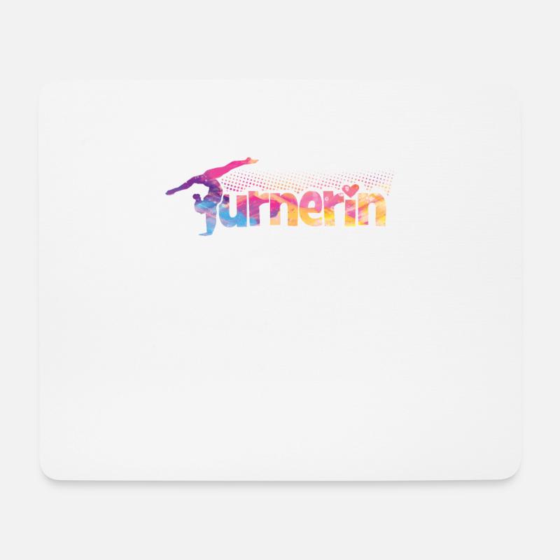 Turnen | Turnerin Gymnastik Turnen Mädchen Frauen - Mousepad (Querformat) - Weiß