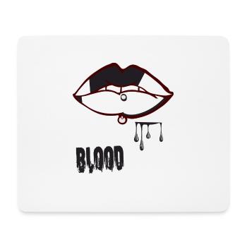 piercing & blood - Mouse Pad (horizontal) - white - Front