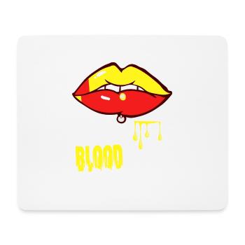 piercing & blood - Mouse Pad (horizontal) - white - Front
