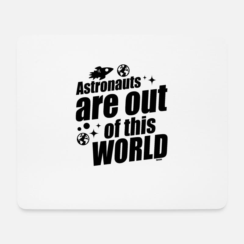 Astronaut Weltraum Rakete Geschenkidee - Mousepad (Querformat) - Weiß