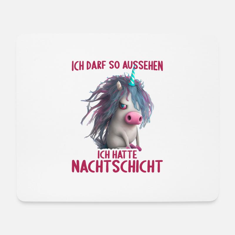 Nachtschicht Dienst Krankenschwester Pflegekraft - Mousepad (Querformat) - Weiß