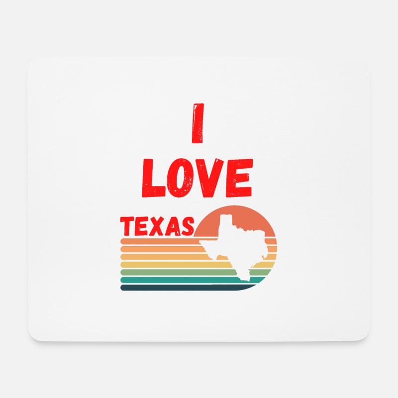 Ich liebe Texas - Mousepad (Querformat) - Weiß