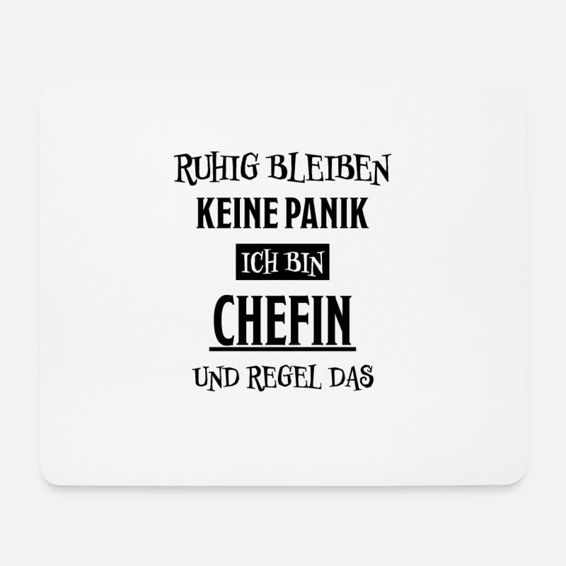 Chefin Mama Lustiger Spruch Familie Beruf Geschenk - Mousepad (Querformat) - Weiß