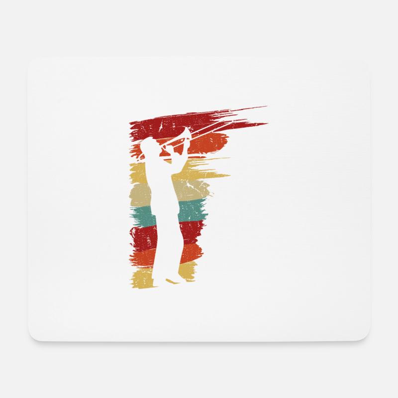 Retro Trombone Player Graphic Trombonist - Mousepad (Querformat) - Weiß