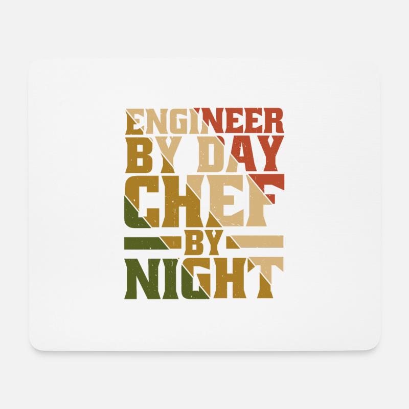 Engineer By Day, Chef By Night 9 - Mousepad (Querformat) - Weiß