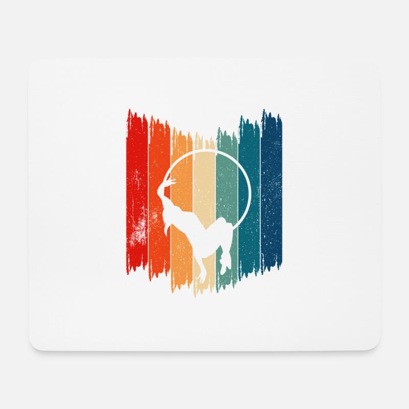 Vintage Aerial Hoop Dancing - Mousepad (Querformat) - Weiß