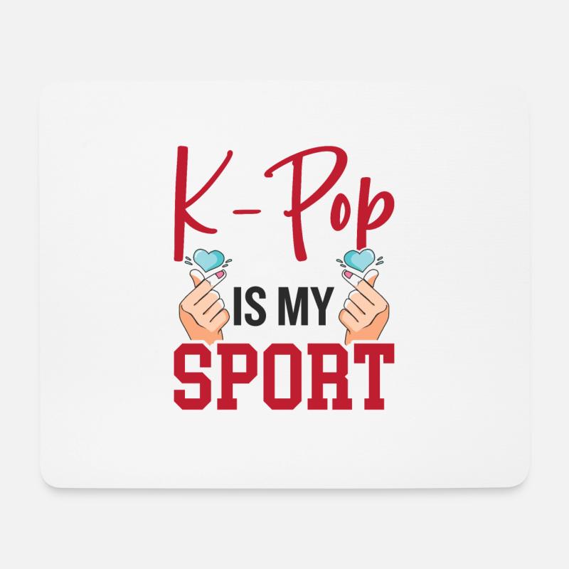 K-Pop ist mein Sport - Mousepad (Querformat) - Weiß