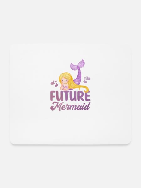 Zukünftige Meerjungfrau - Mousepad (Querformat) - Weiß