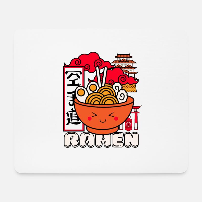 Kawaii Ramen - Mousepad (Querformat) - Weiß