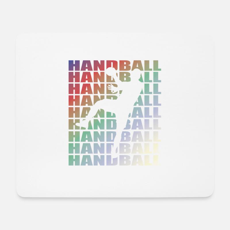 Handball Zubehör handballer Motiv - Mousepad (Querformat) - Weiß