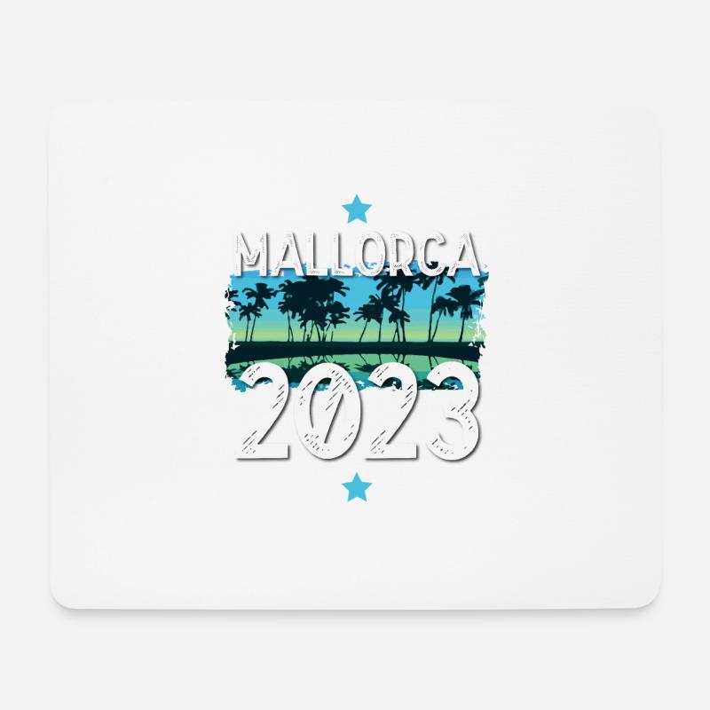 Mallorca 2023 - Mousepad (Querformat) - Weiß