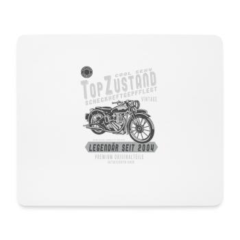 2004 Biker Top Zustand, Legendär, Legende, Bike, - Mousepad (Querformat) - Weiß - Vorne