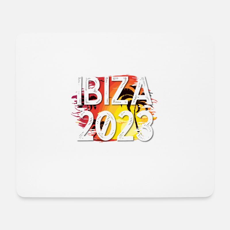Ibiza 2023 - Mousepad (Querformat) - Weiß