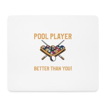 Ja, ich bin ein linkshändiger Poolspieler Ja, ich bin immer noch - Mousepad (Querformat) - Weiß - Vorne
