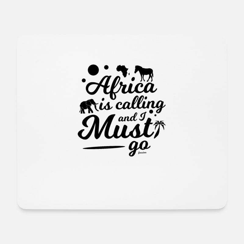 Afrika Spruch - Mousepad (Querformat) - Weiß