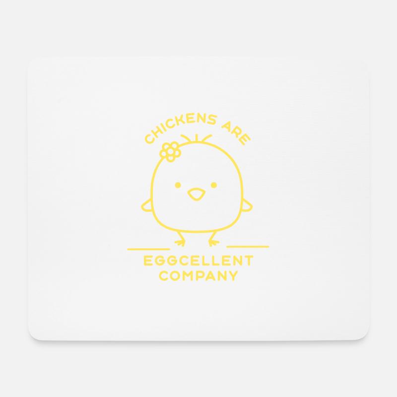 Chickens Are EGGcellent Company Funny Chicken - Mousepad (Querformat) - Weiß