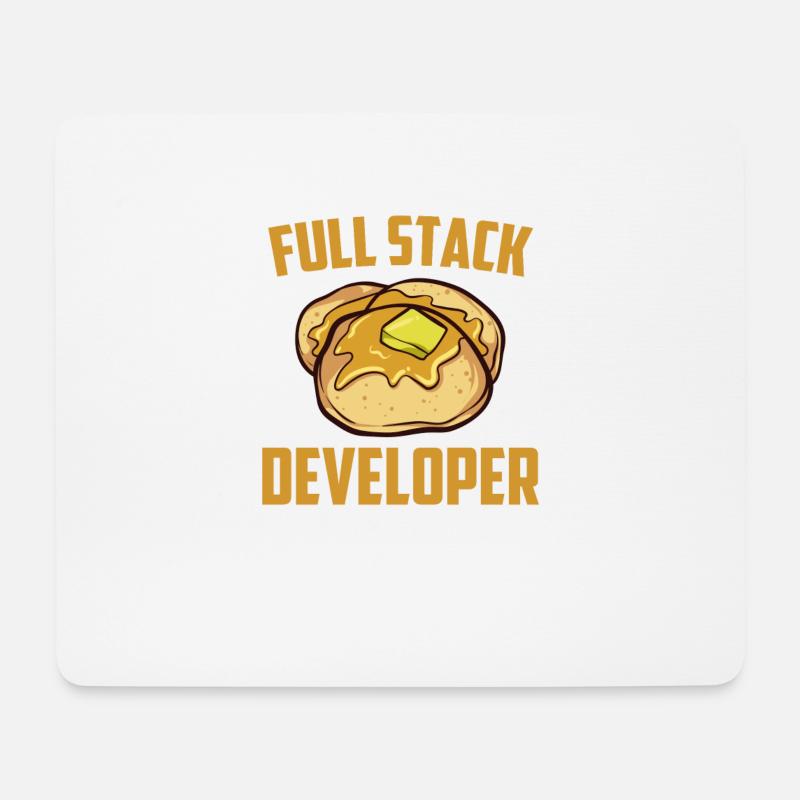 Full Stack Developer - Computer-Software-Programm - Mousepad (Querformat) - Weiß