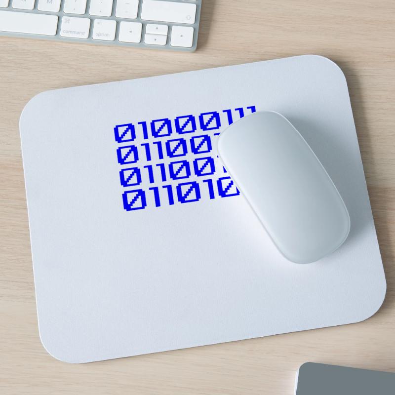 Funny Coder Binary Code Programmer Développeur Tapis de souris (format paysage)