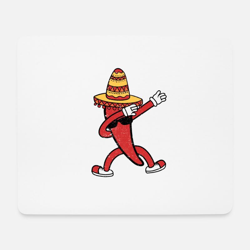 Chili Dabbing Pepper Mexican Hot Jalapeno Dab Danc - Mousepad (Querformat) - Weiß