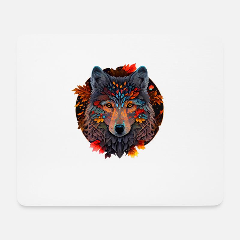 Wölfe Silhouette Naturschutz Tierschutz Wolf - Mousepad (Querformat) - Weiß
