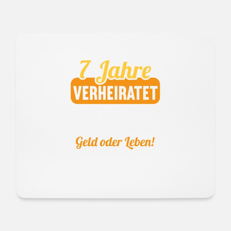 7 Jahre verheiratet zynisch 7.Hochzeitstag - Mousepad (Querformat) - Weiß