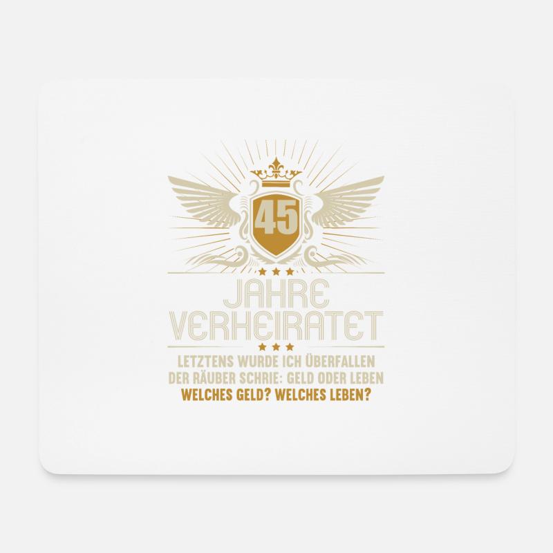 45 Jahre verheiratet zynisch 45.Hochzeitstag - Mousepad (Querformat) - Weiß