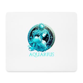 Embrace Your Aquarius Identity: Aquarius Pride Zod - Mouse Pad (horizontal) - white - Front